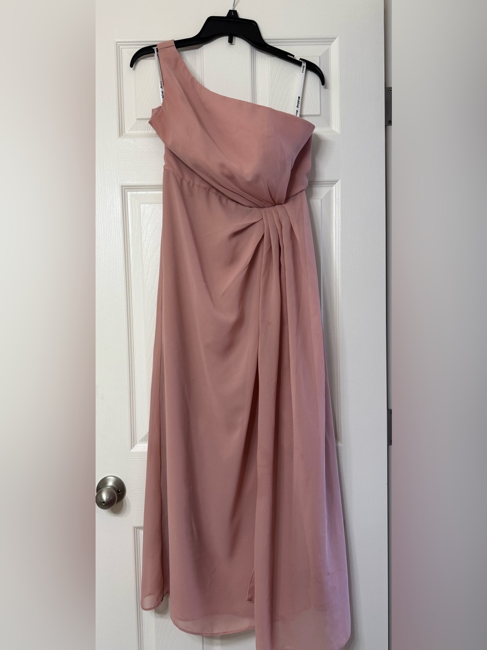 Bolodoo One-Shoulder Dusty Pink Maxi Dress